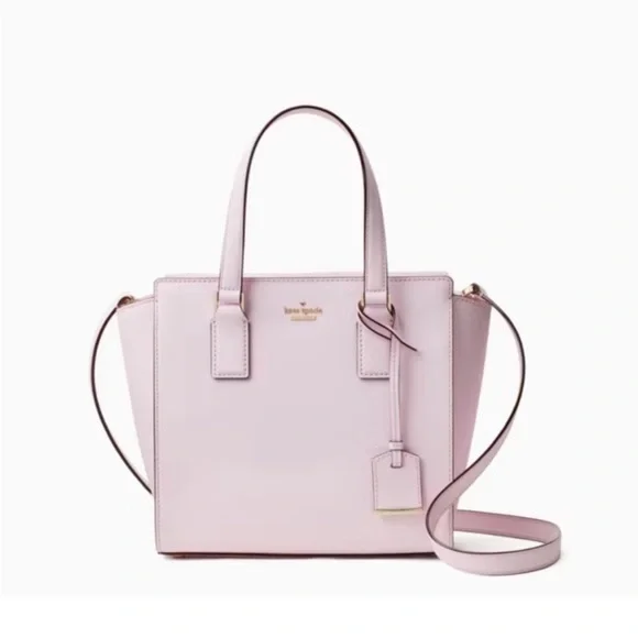 Kate Spade Cameron Street Hayden Pink Satchel /light pink black stripe - Picture 1 of 7